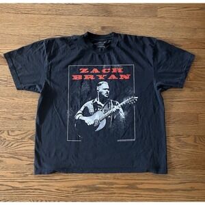 2024 Zach Bryan T-Shirt Mens 2XL Quittin Time Tour USA 2 sided One of These Days